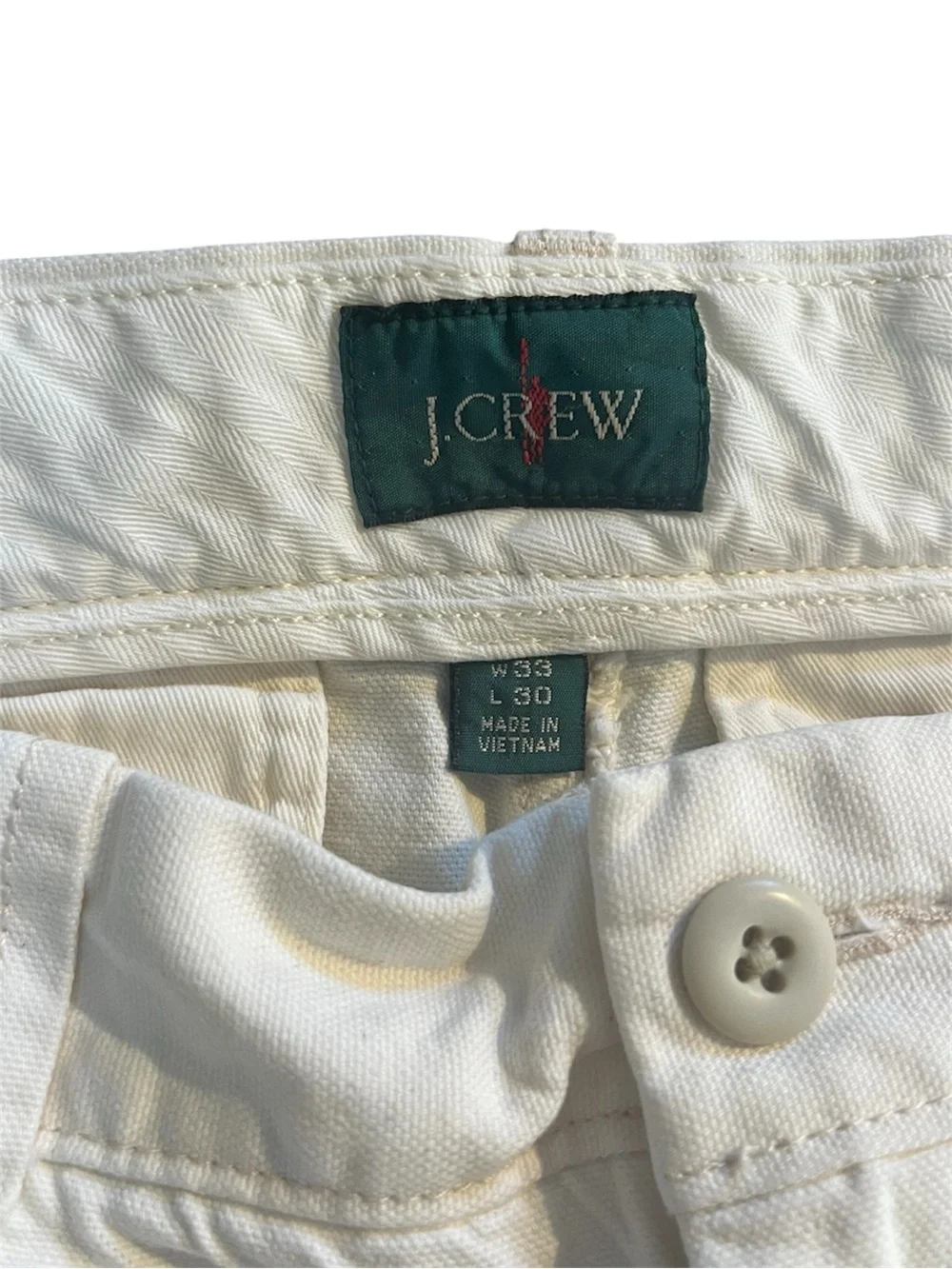 NWOT J. Crew Men’s White Cotton Chino Pants